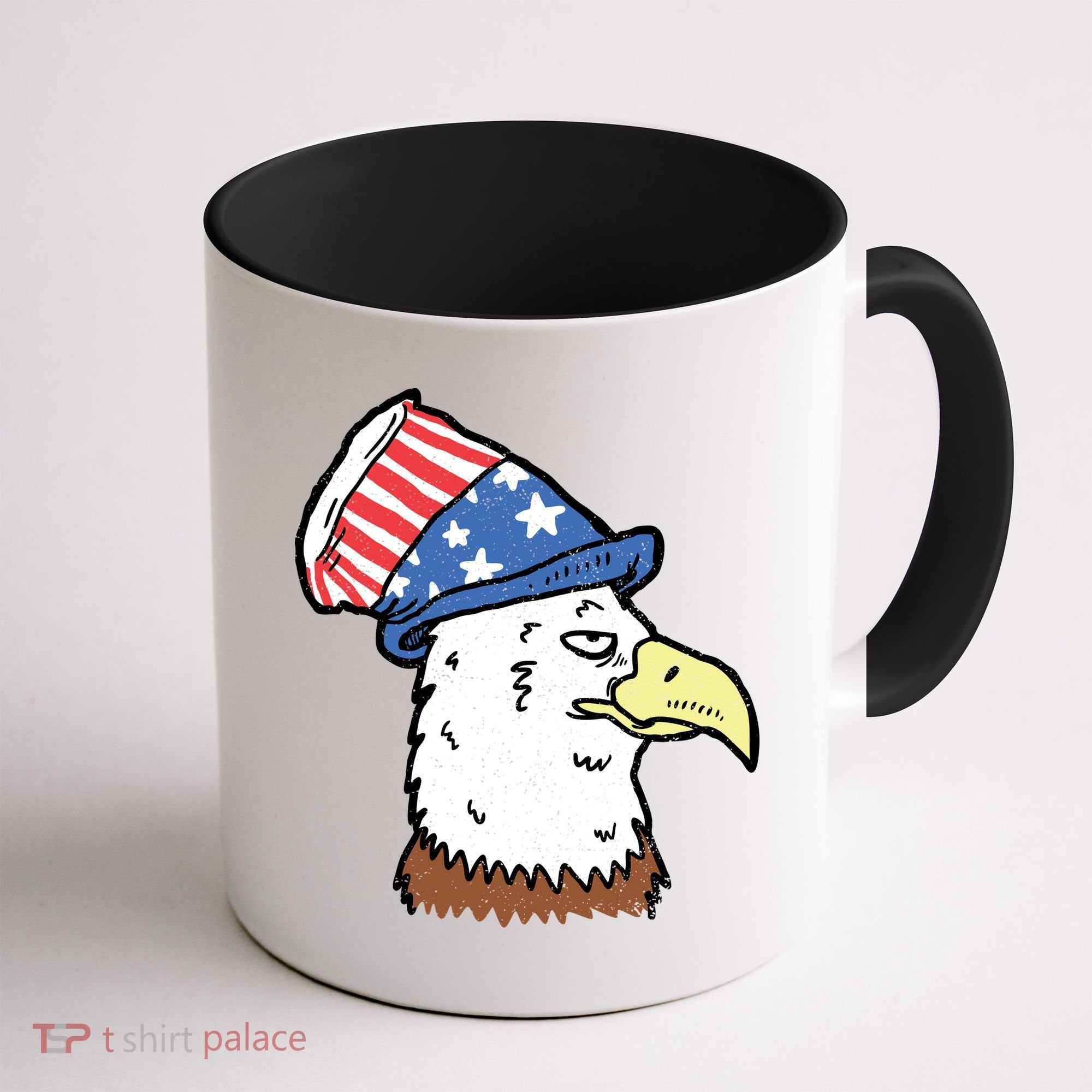 Retro Patriotic Bald Eagle  Coffee Mug