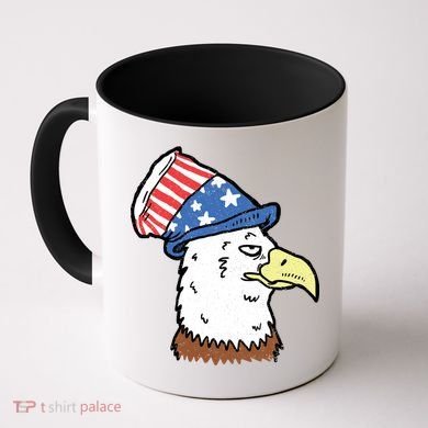 Retro Patriotic Bald Eagle  Coffee Mug