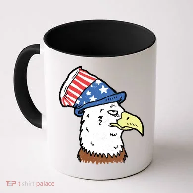 Retro Patriotic Bald Eagle  Coffee Mug