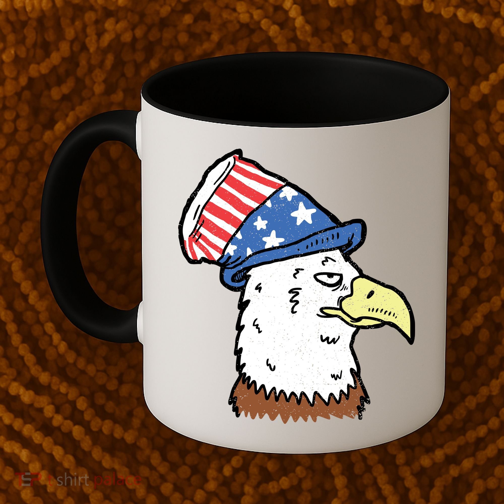 Retro Patriotic Bald Eagle  Coffee Mug