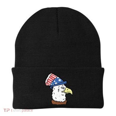 Retro Patriotic Bald Eagle  Beanie