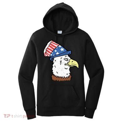 Retro Patriotic Bald Eagle  Women's Hoodie