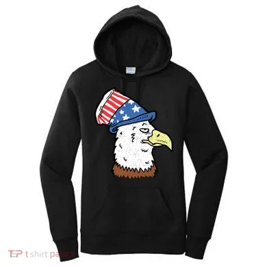 Retro Patriotic Bald Eagle  Women's Hoodie