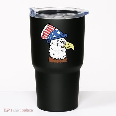 Retro Patriotic Bald Eagle  Tumbler