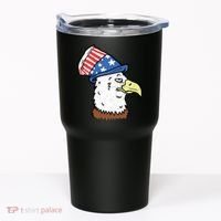 Retro Patriotic Bald Eagle  Tumbler thumb 0