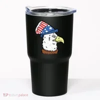 Retro Patriotic Bald Eagle  Tumbler thumb 0
