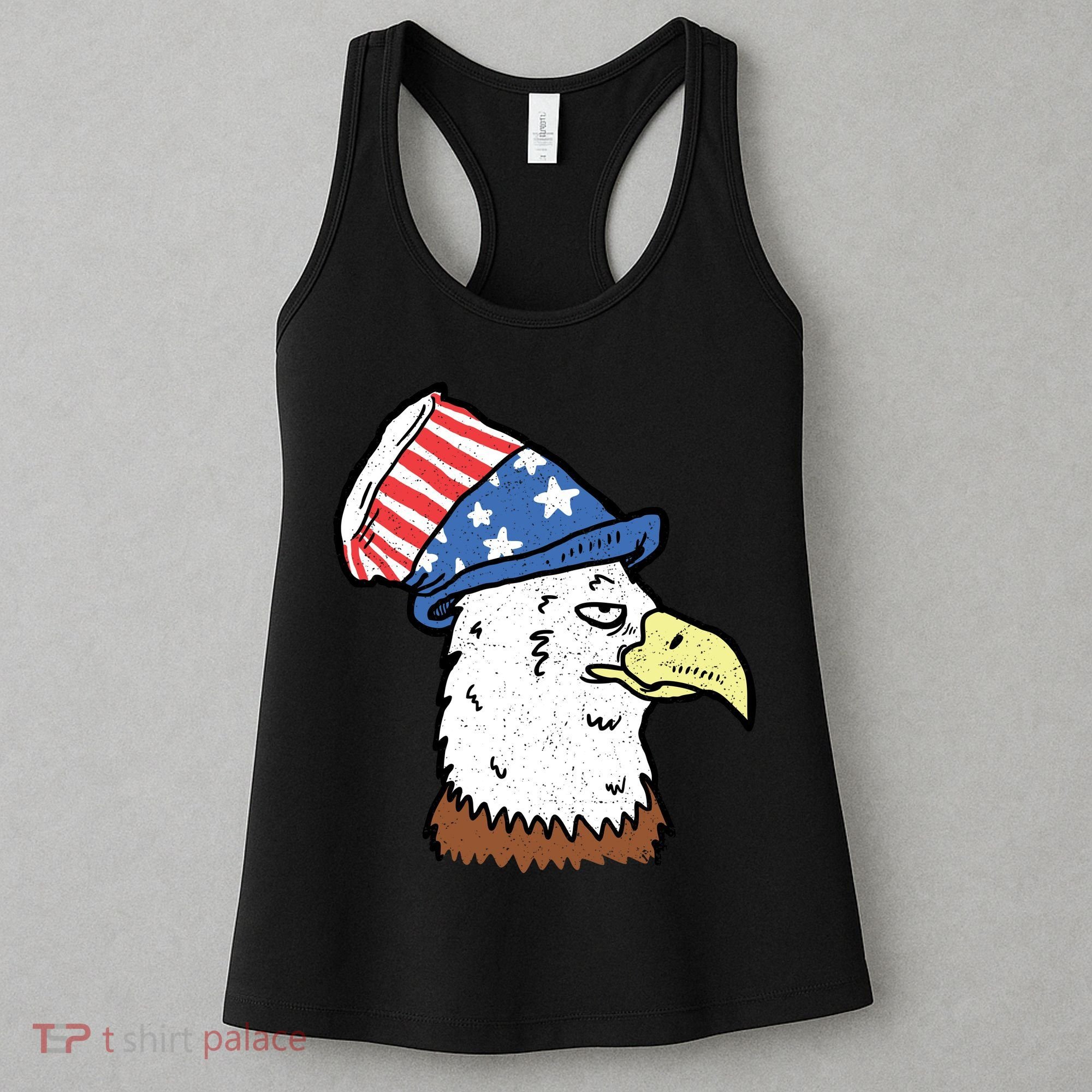Retro Patriotic Bald Eagle  Women's Tank Top