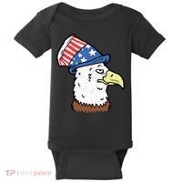 Retro Patriotic Bald Eagle  Baby Bodysuit thumb 0