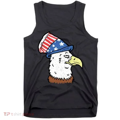 Retro Patriotic Bald Eagle  Tank Top