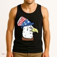 Retro Patriotic Bald Eagle  Tank Top thumb 3
