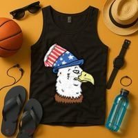 Retro Patriotic Bald Eagle  Tank Top thumb 4