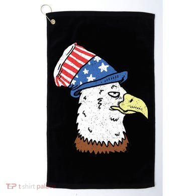 Retro Patriotic Bald Eagle  Golf Towel