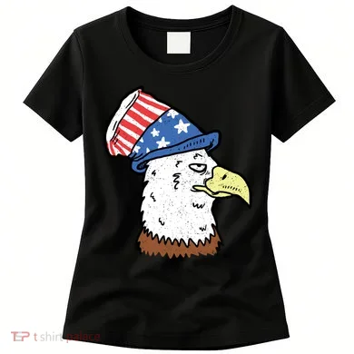 Retro Patriotic Bald Eagle  Women's T-Shirt