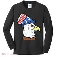 Retro Patriotic Bald Eagle  Kids Long Sleeve Shirt thumb 0