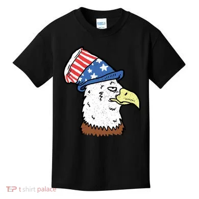 Retro Patriotic Bald Eagle  Kids T-Shirt