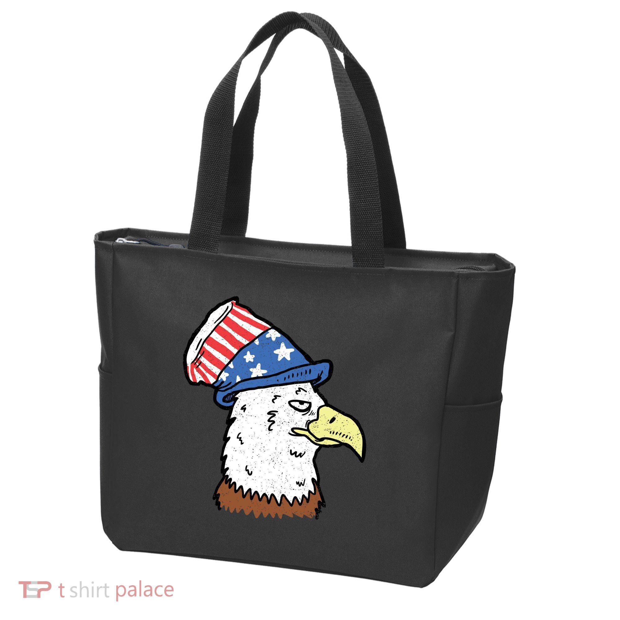 Retro Patriotic Bald Eagle  Tote Bag