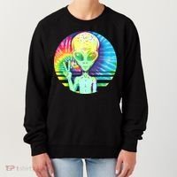 Retro Peace Alien Hippie Women's Sweatshirt thumb 0