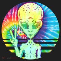 Retro Peace Alien Hippie Women's Sweatshirt thumb 2