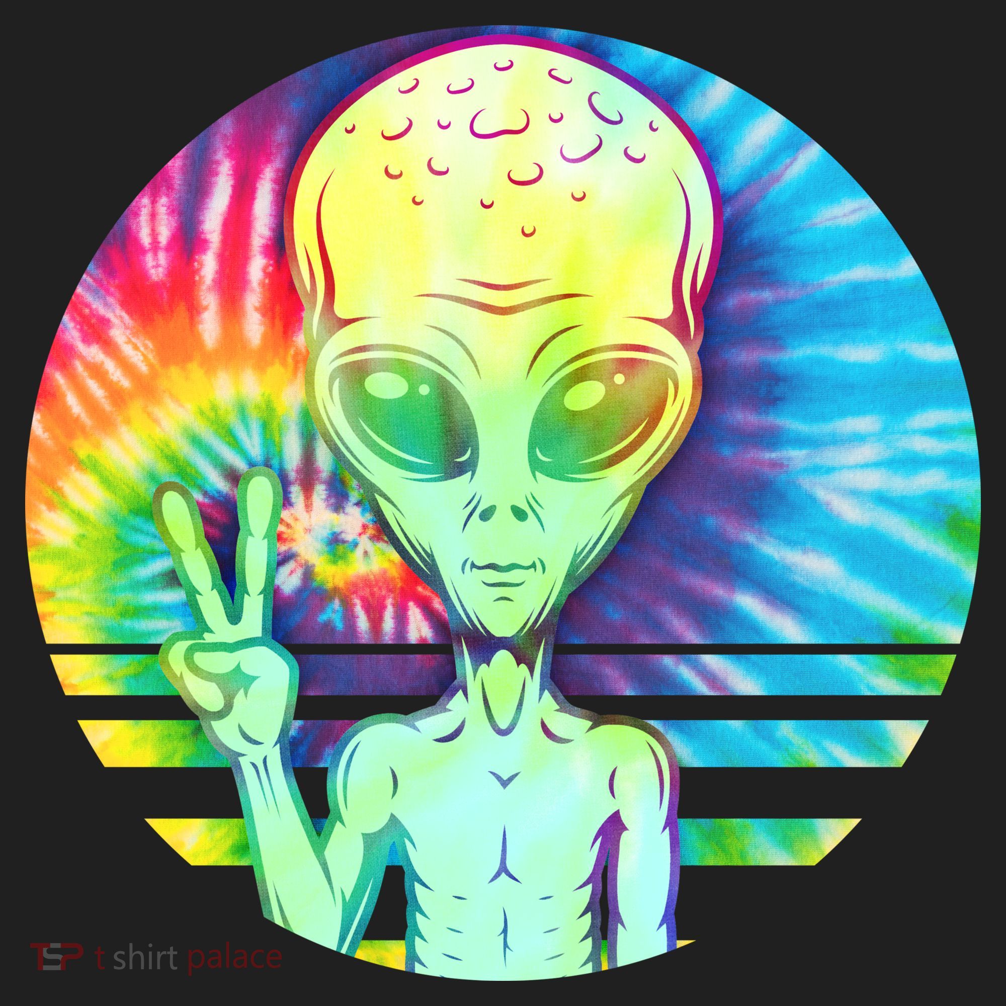 Retro Peace Alien Hippie Women's Sweatshirt