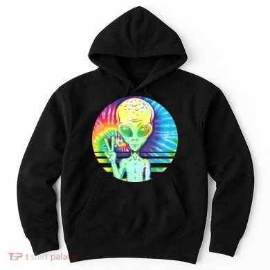 Retro Peace Alien Hippie Hoodie