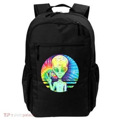 Retro Peace Alien Hippie Backpack