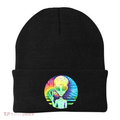 Retro Peace Alien Hippie Beanie