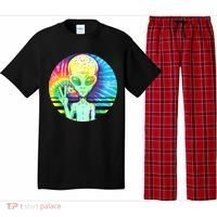 Retro Peace Alien Hippie Pajama Set thumb 0