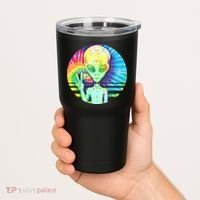 Retro Peace Alien Hippie Tumbler thumb 2