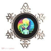Retro Peace Alien Hippie Ornament thumb 0