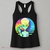 Retro Peace Alien Hippie Women's Tank Top thumb 3