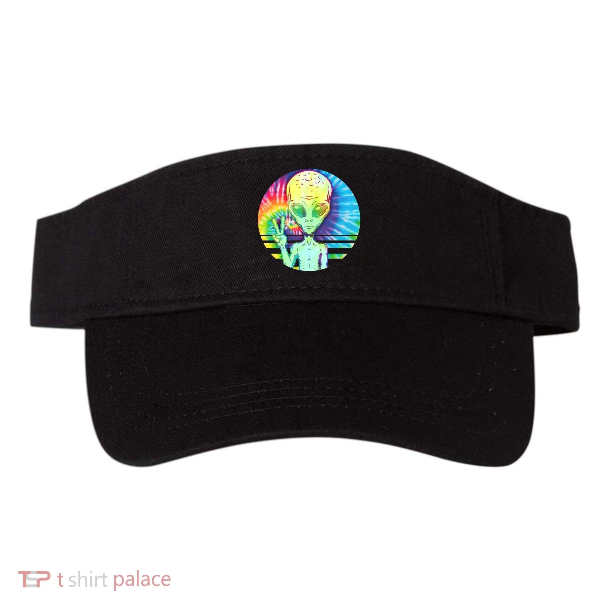 Retro Peace Alien Hippie Visor