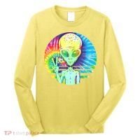 Retro Peace Alien Hippie Long Sleeve Shirt thumb 0