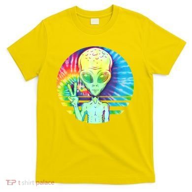 Retro Peace Alien Hippie T-Shirt