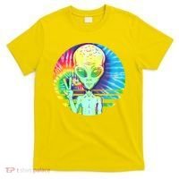 Retro Peace Alien Hippie T-Shirt thumb 0
