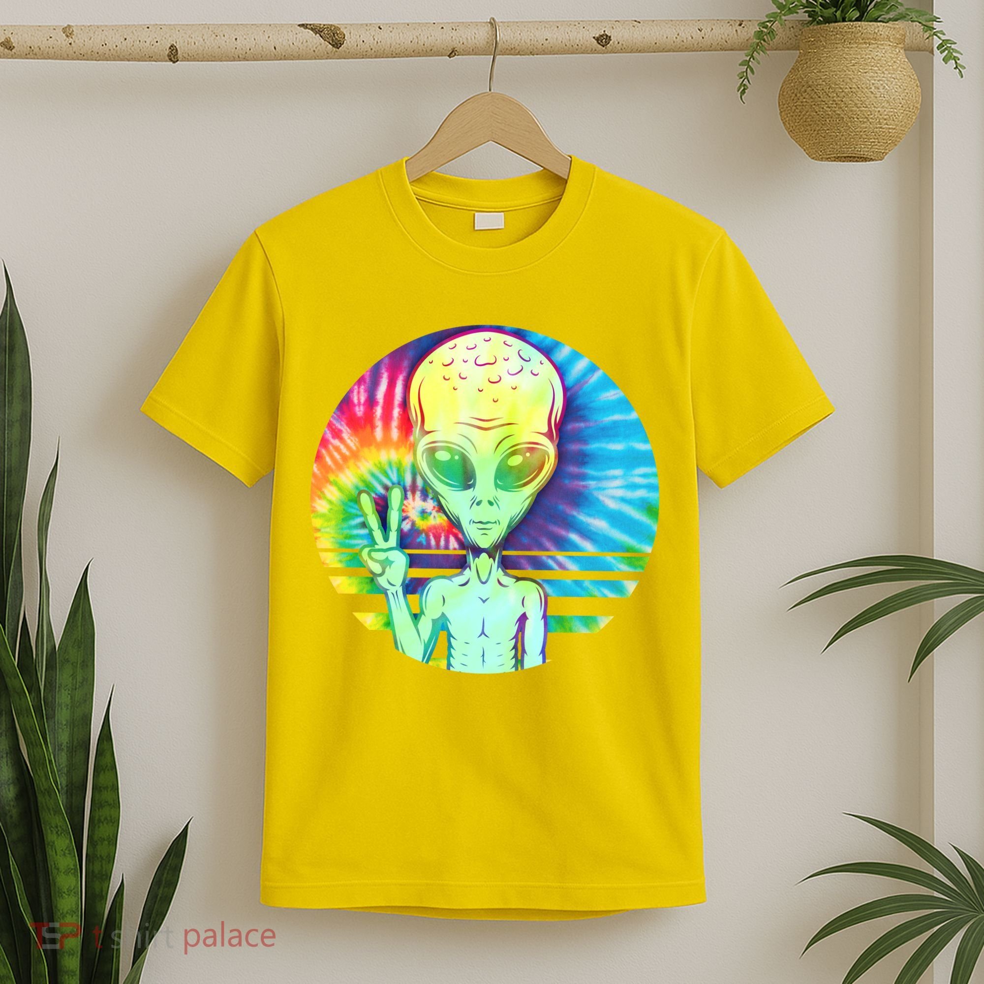 Retro Peace Alien Hippie T-Shirt