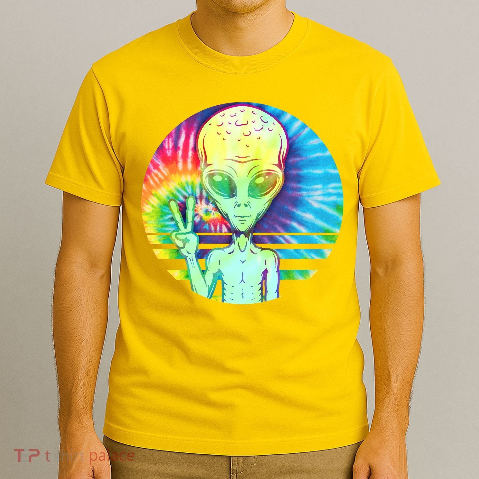 Retro Peace Alien Hippie T-Shirt