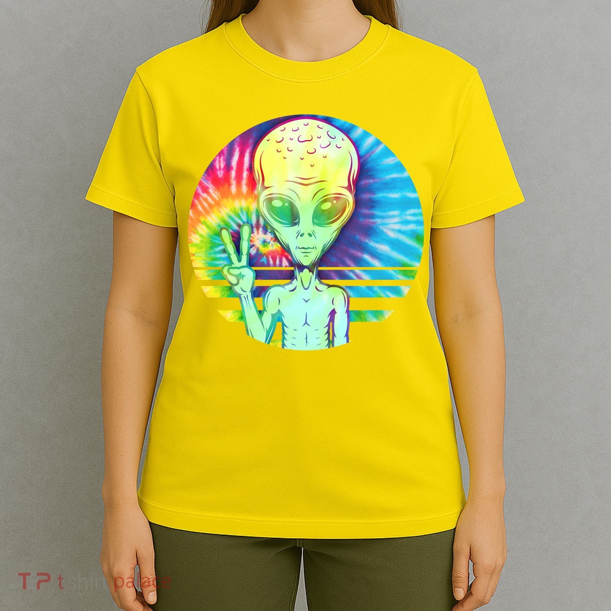 Retro Peace Alien Hippie T-Shirt