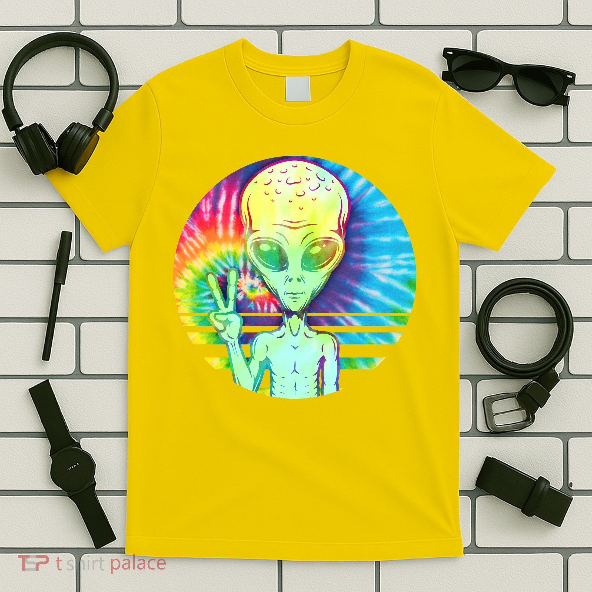Retro Peace Alien Hippie T-Shirt