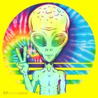Retro Peace Alien Hippie T-Shirt thumb 7