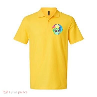 Retro Peace Alien Hippie Polo