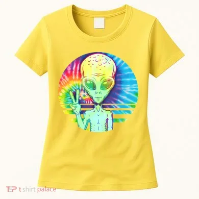 Retro Peace Alien Hippie Women's T-Shirt