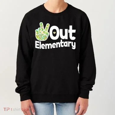 Retro Peace Out Elementary  Women's Sweatshirt