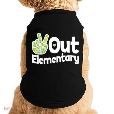 Retro Peace Out Elementary  Doggie Tank