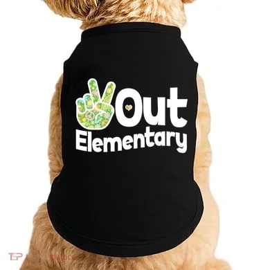 Retro Peace Out Elementary  Doggie Tank