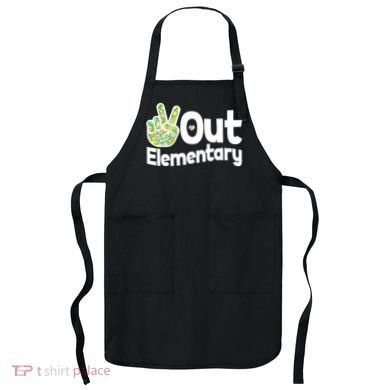 Retro Peace Out Elementary  Apron