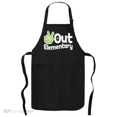 Retro Peace Out Elementary  Apron