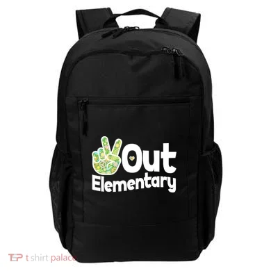 Retro Peace Out Elementary  Backpack