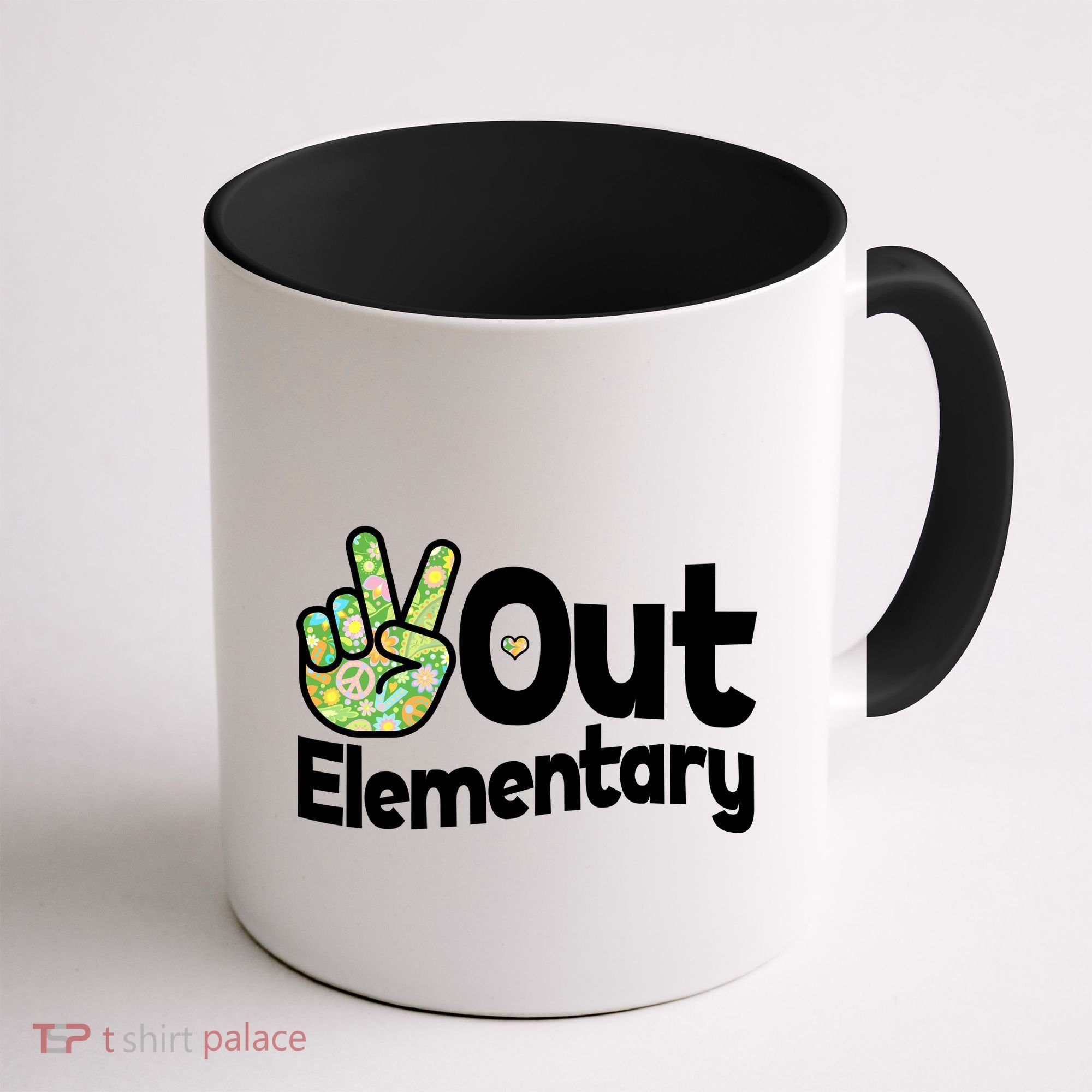 Retro Peace Out Elementary  Coffee Mug