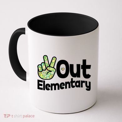Retro Peace Out Elementary  Coffee Mug