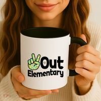 Retro Peace Out Elementary  Coffee Mug thumb 3